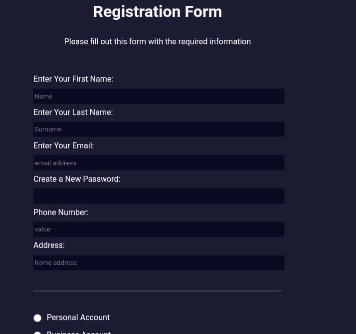 Registration-Form Project